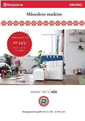 Amber Air S400 lufttrådet Husqvarna Viking overlocker